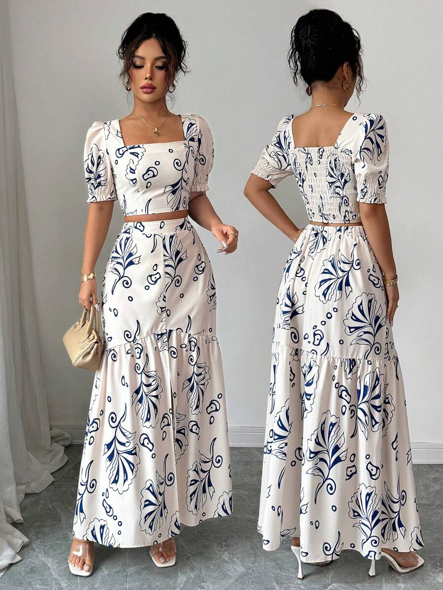 Setelan Wanita Musim Panas 202 - Romper Floral Print ulasan dan harga
