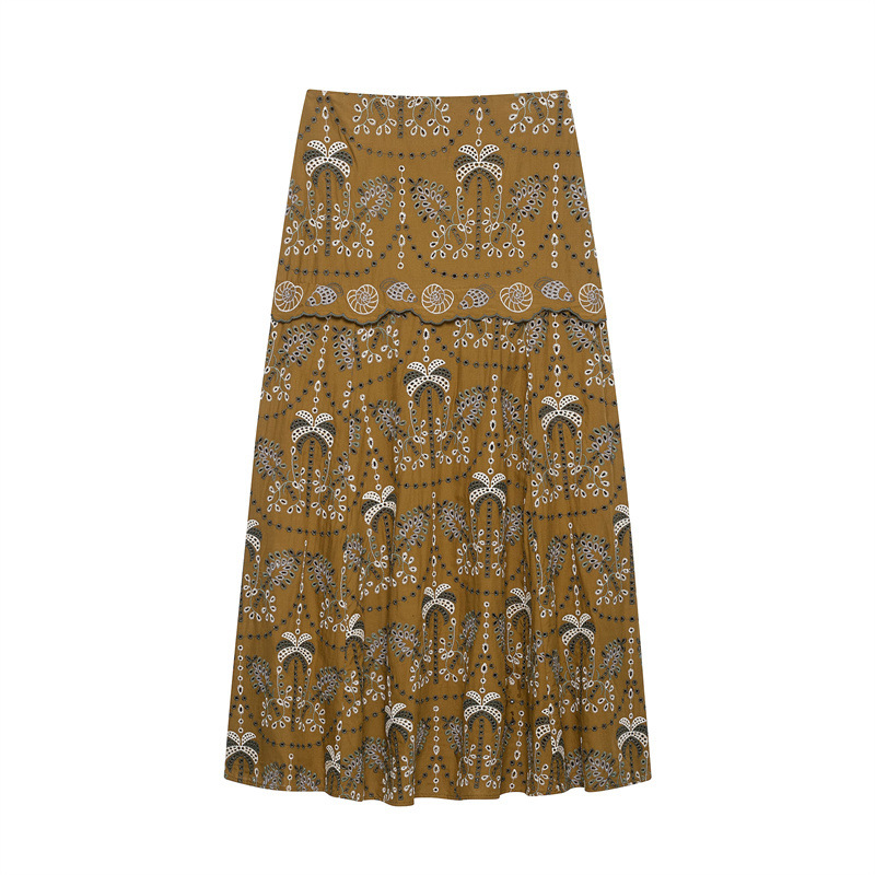 Setelan Pakaian Wanita NINE ZA - Midi Skirt Floral ulasan dan harga