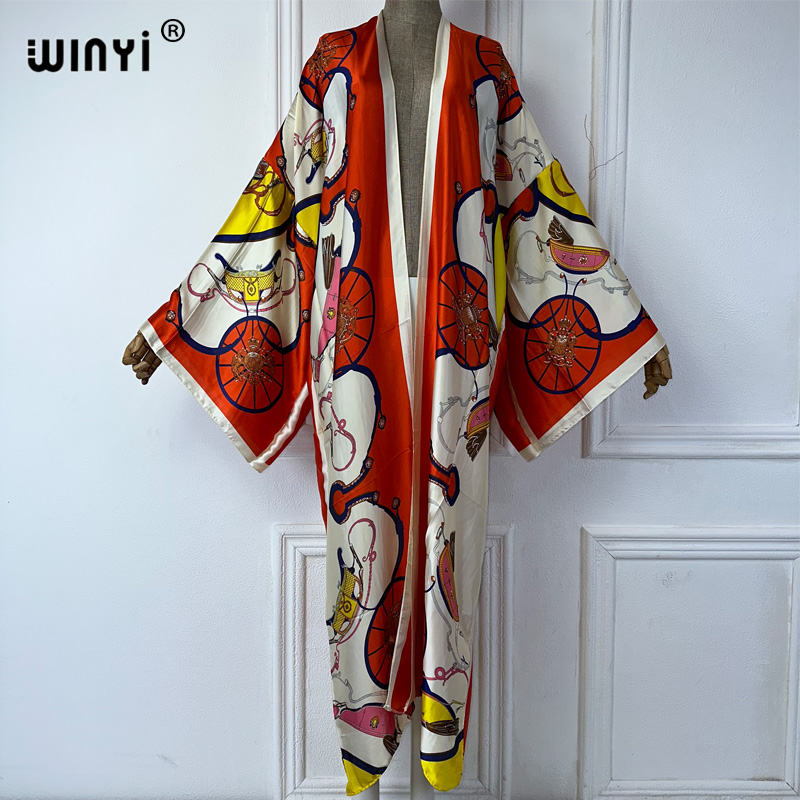 WINYI Kimono Motif Boho Cardig - Cover Up Kaftan ulasan dan harga