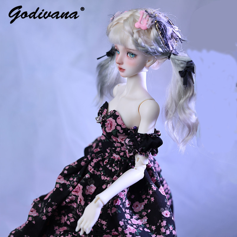 Gaun Lolita Korset Bunga Merah - Midi Skirt Floral ulasan dan harga