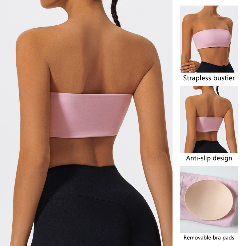 Bra Olahraga Tanpa Tali Atasan - Crop Top Crochet ulasan dan harga