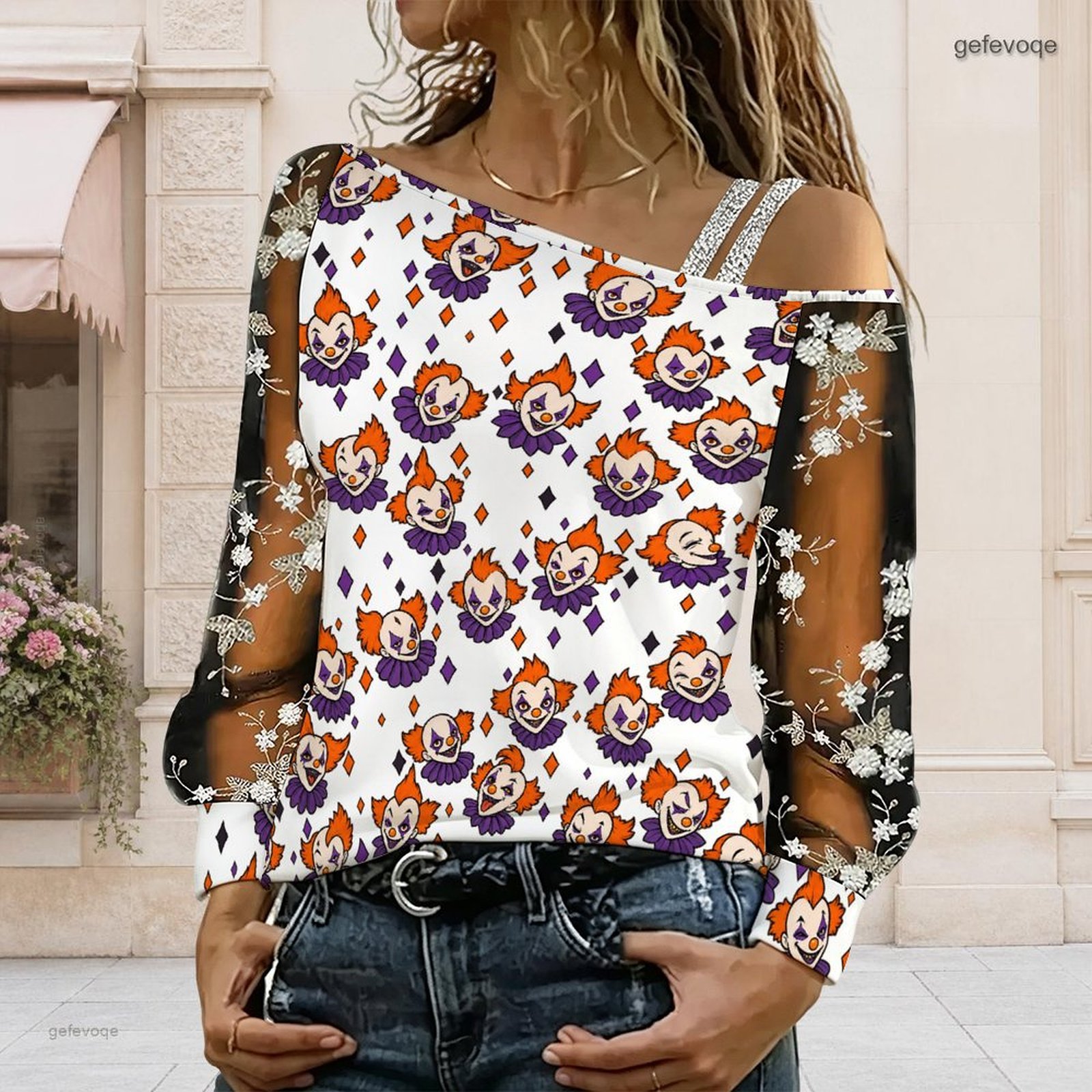 Atasan wanita model asimetris  - Blouse Off Shoulder ulasan dan harga